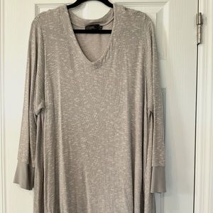 Sympli Women’s Sweater Tunic Tan/Beige Long Sleeves 2X